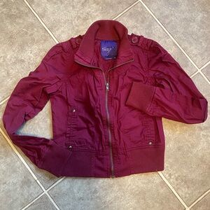 Miley Cyrus Max Azria Maroon Jacket MEDIUM